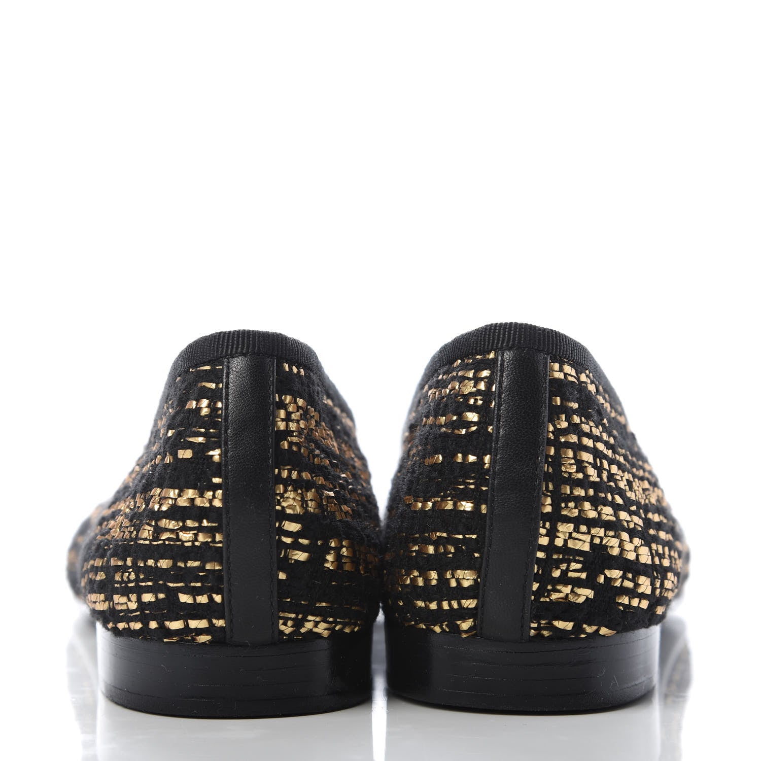 Chanel Tweed Flannel Cap Toe Ballerina Flats 39 6 of 9