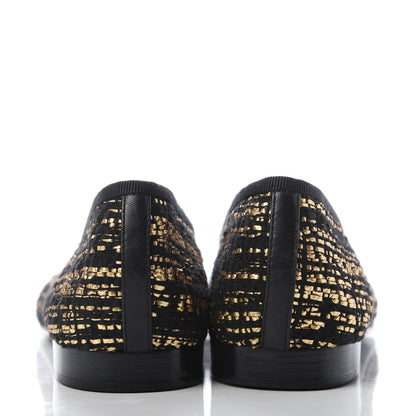 Chanel Tweed Flannel Cap Toe Ballerina Flats 39 6 of 9