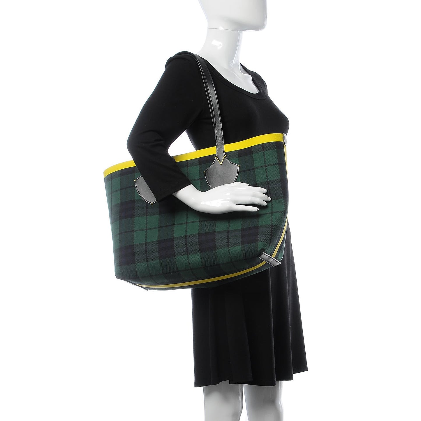 Vintage Check Medium The Giant Reversible Tote Racing Green Cobalt Blue