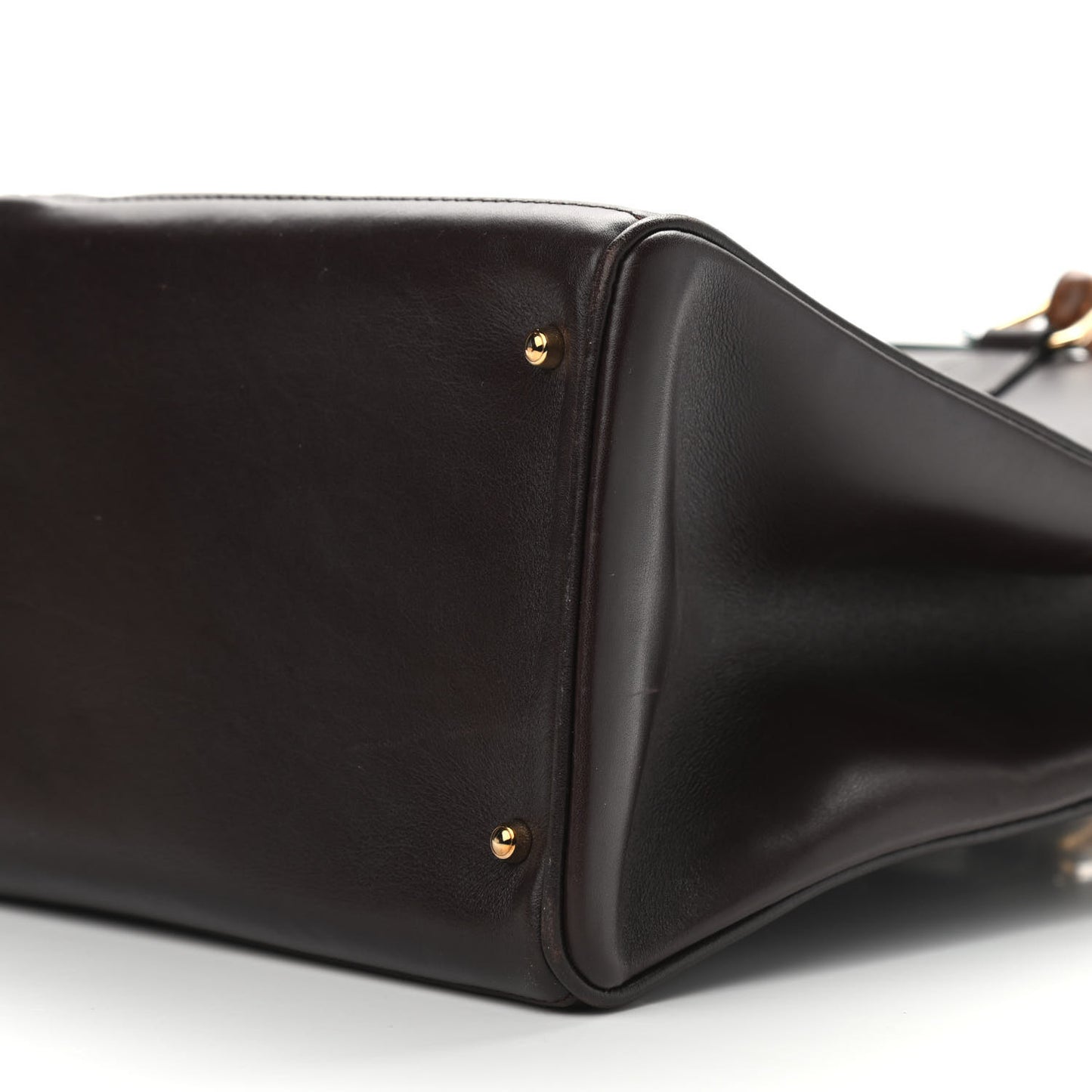 Calfskin Bamboo Tote Burgundy