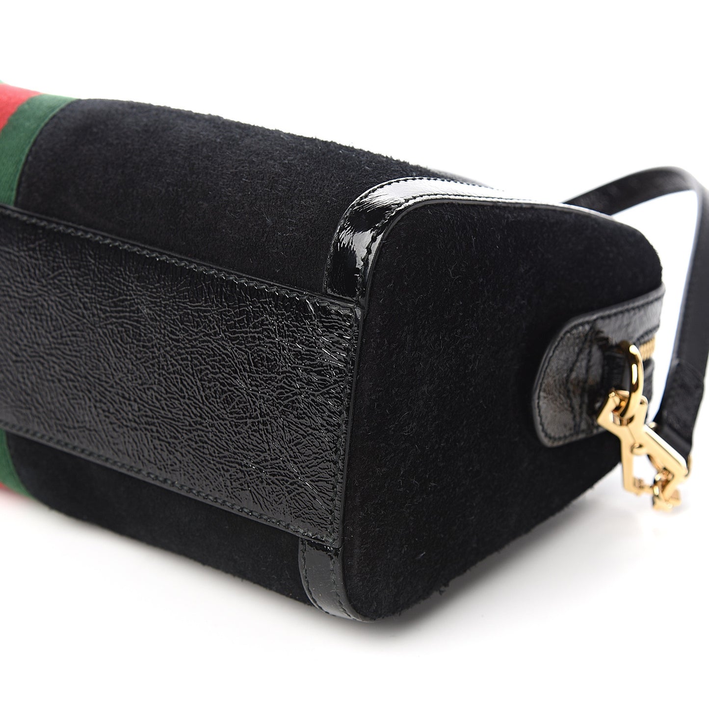 Suede Patent GG Web Medium Ophidia Boston Black