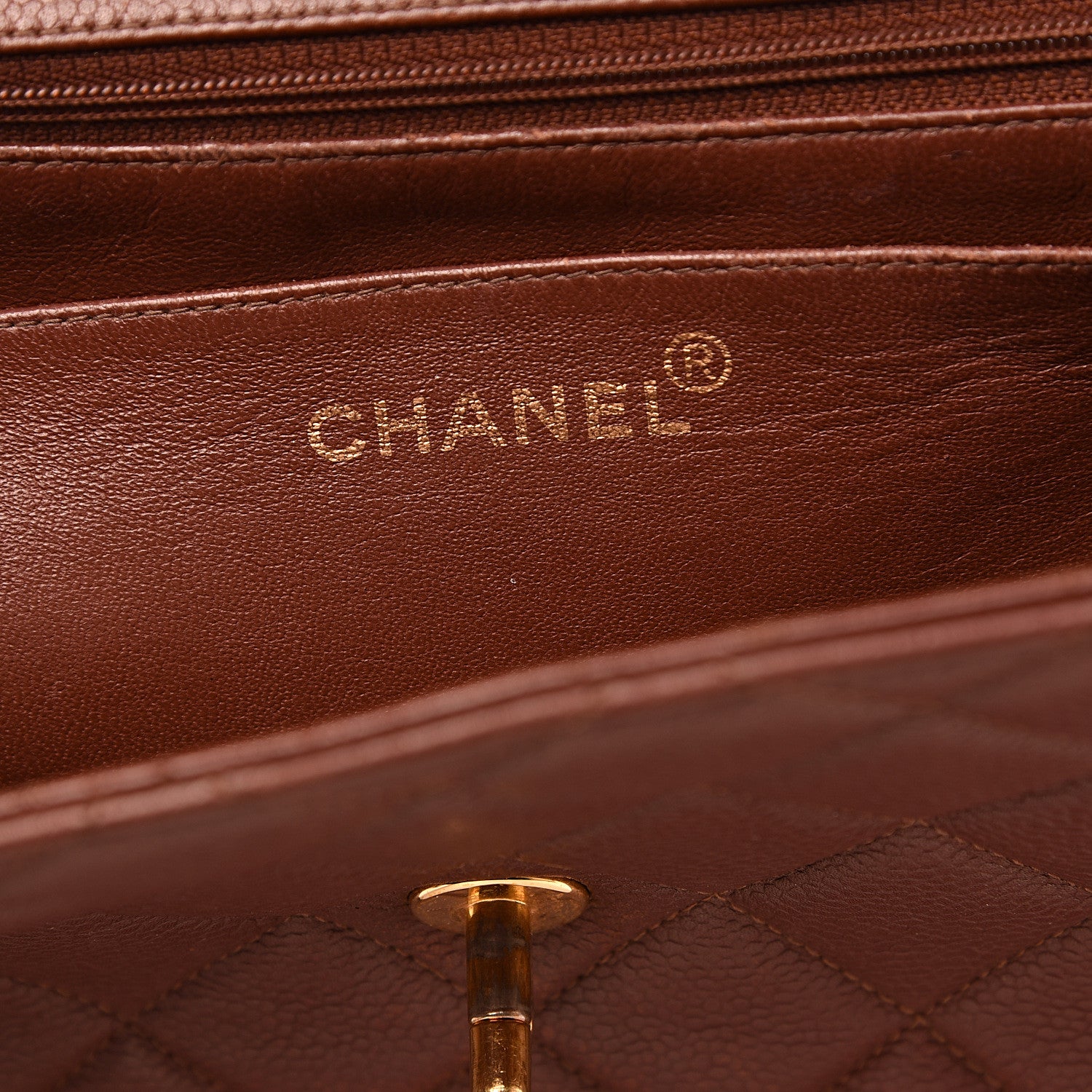 Chanel Caviar Quilted Jumbo Kelly Flap Brown 5 of 16