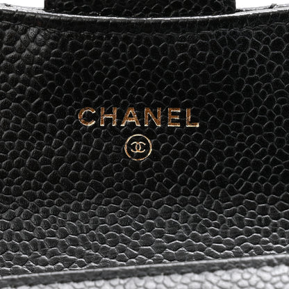 Chanel Caviar Quilted Flap Card Holder Wallet Black 6 of 10