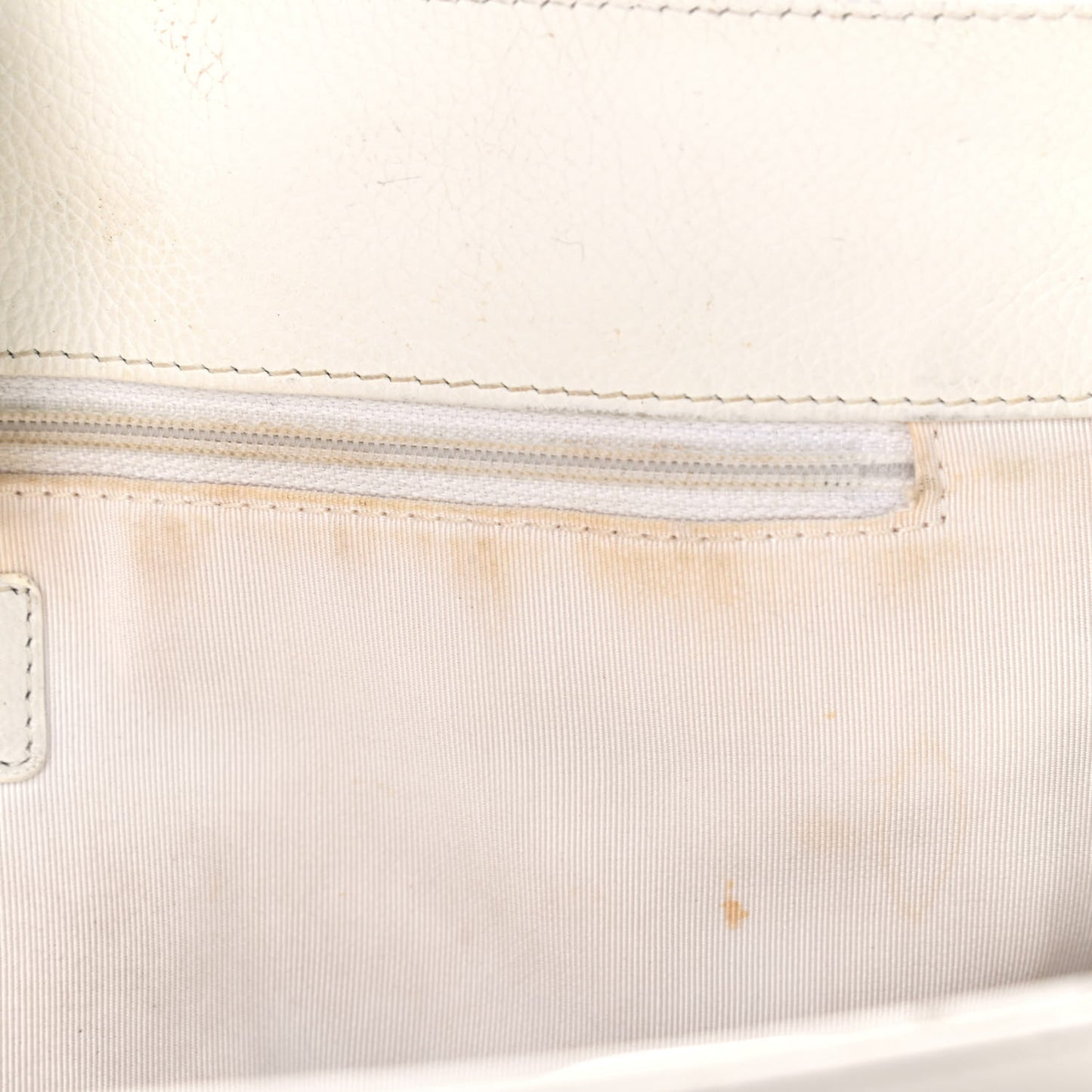 Calfskin Cerf Executive Shopper Tote White