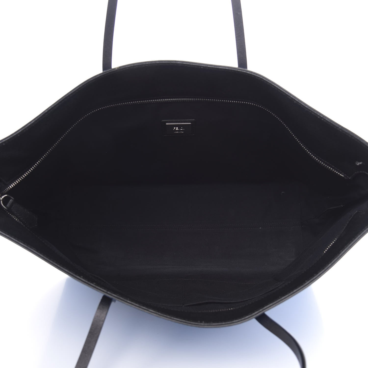 Fendi Vitello Elite Cuoio Monster Buggies Medium Roll Tote Blue Royal Black 5 of 15