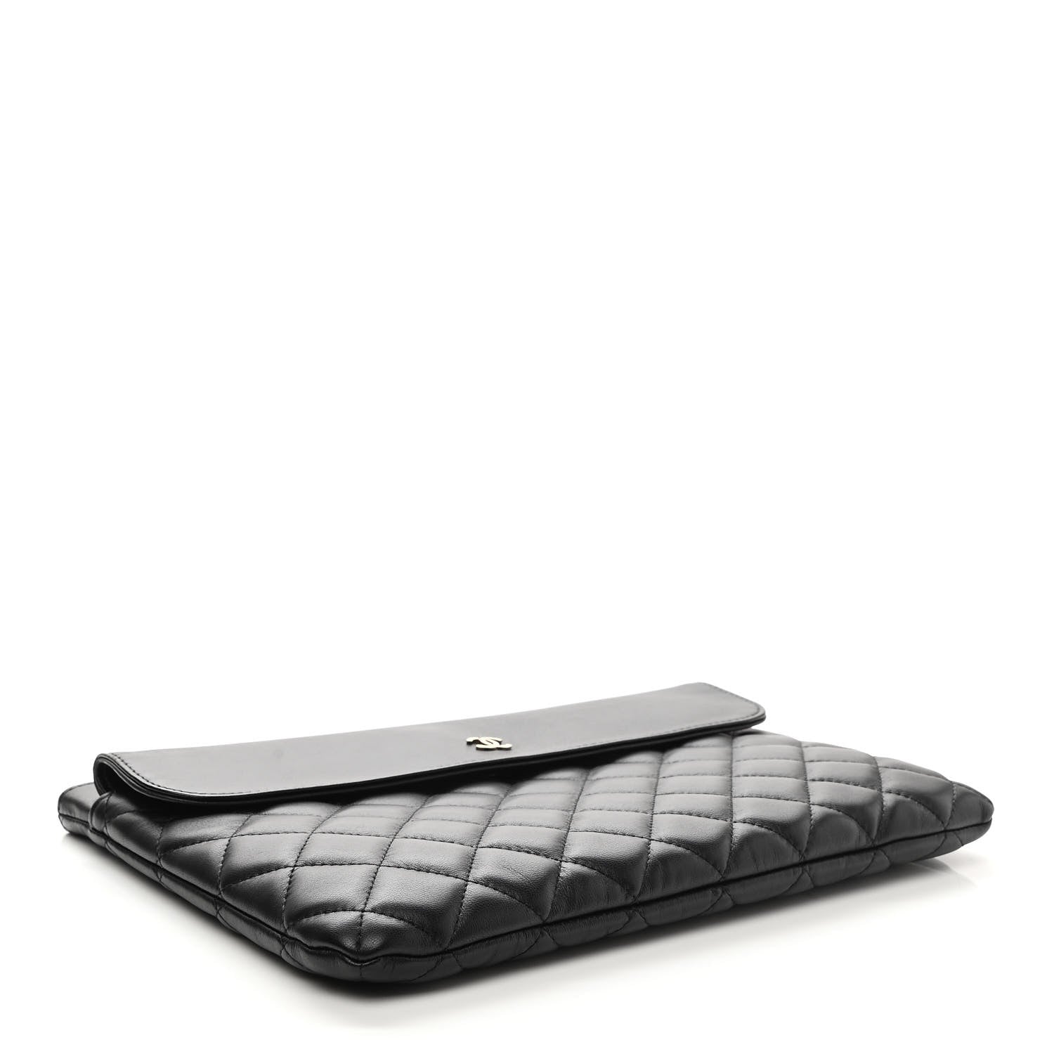 Chanel Lambskin Quilted Medium Flap Cosmetic Case Black 4 of 8