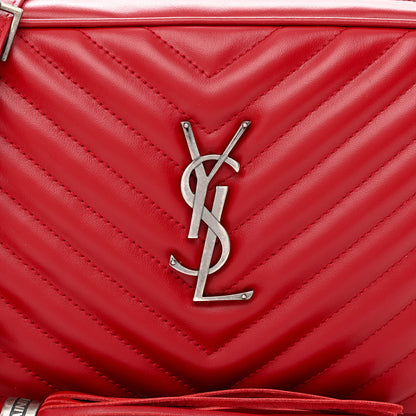Saint Laurent Calfskin Matelasse Monogram Lou Camera Bag Red 8 of 11