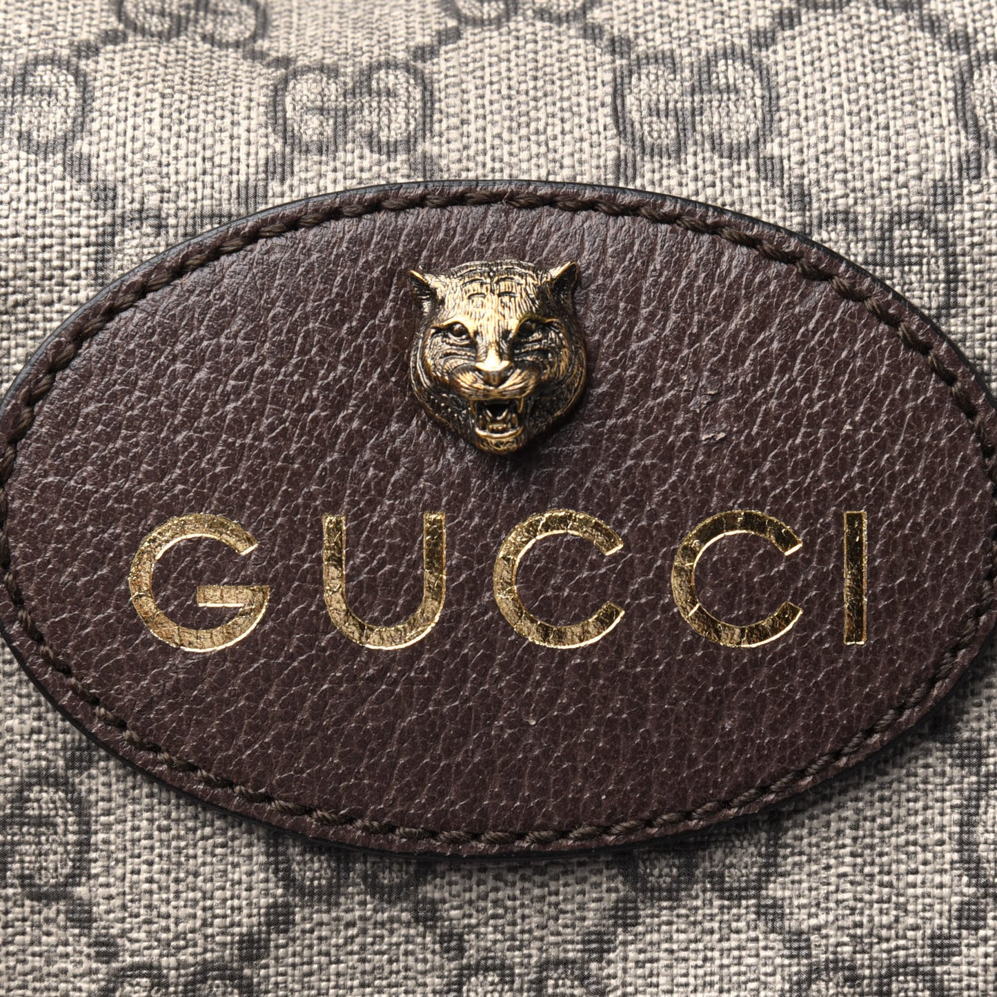 Soft GG Supreme Monogram Neo Vintage Double Buckle Backpack Beige New Acero Crop