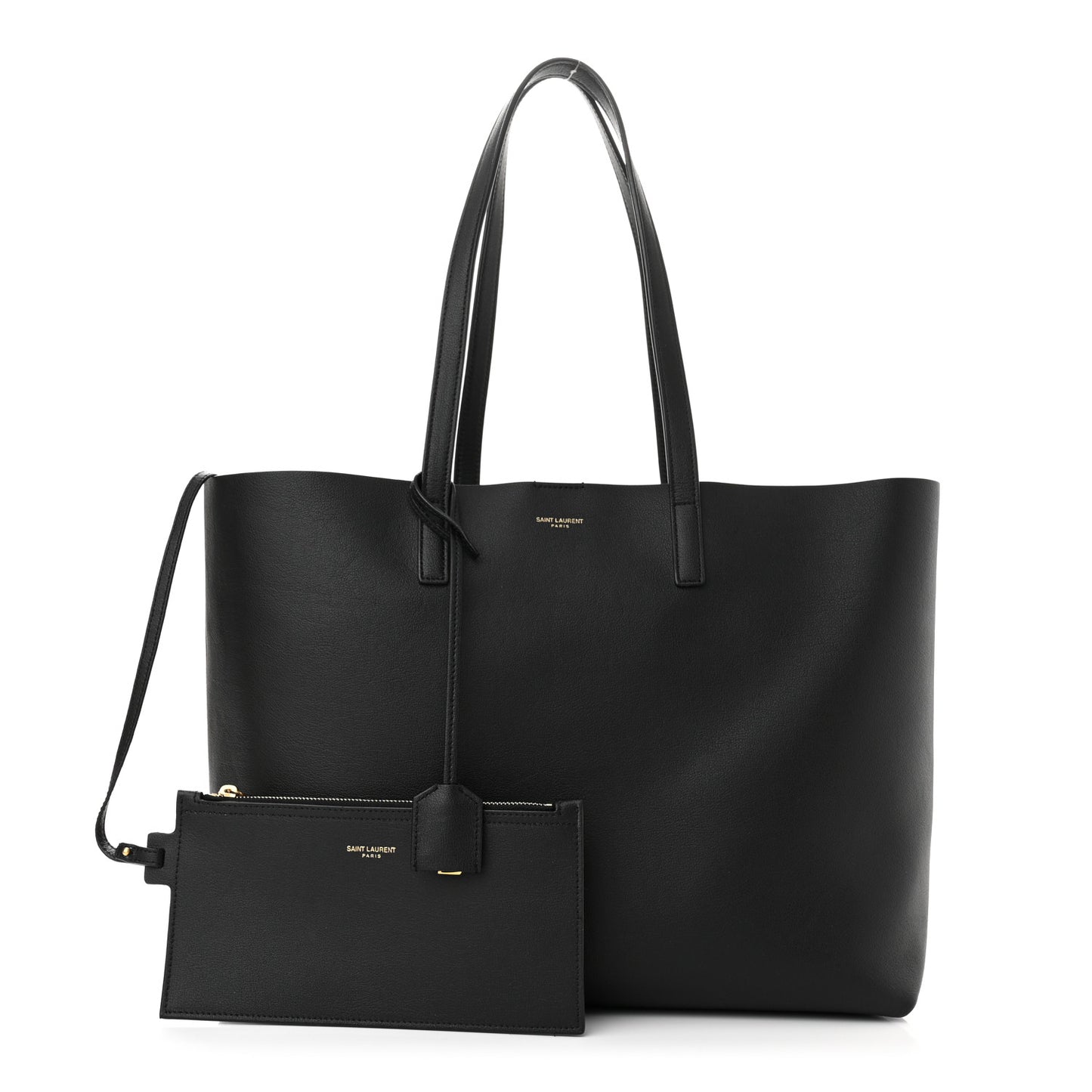 Calfskin Large Shopping Tote Black
