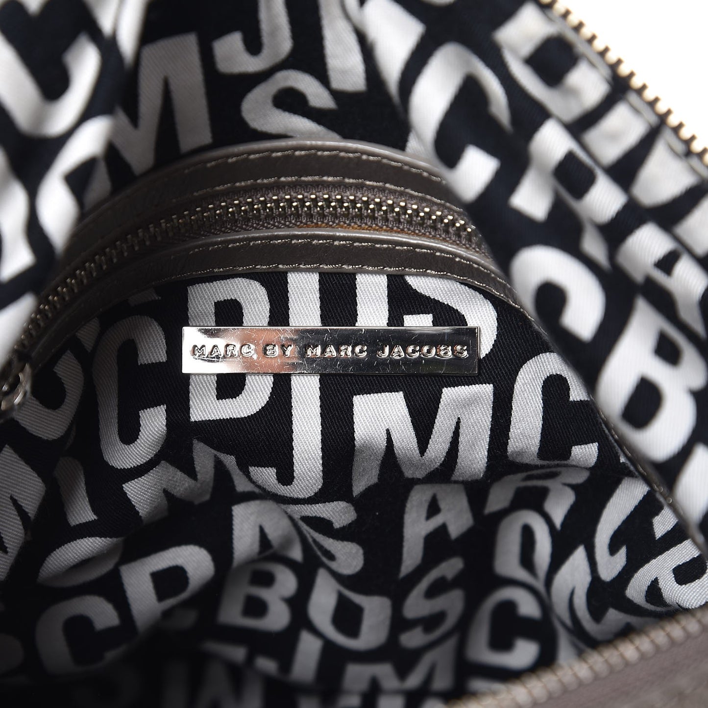 MARC BY Calfskin Metallic Tote Silver