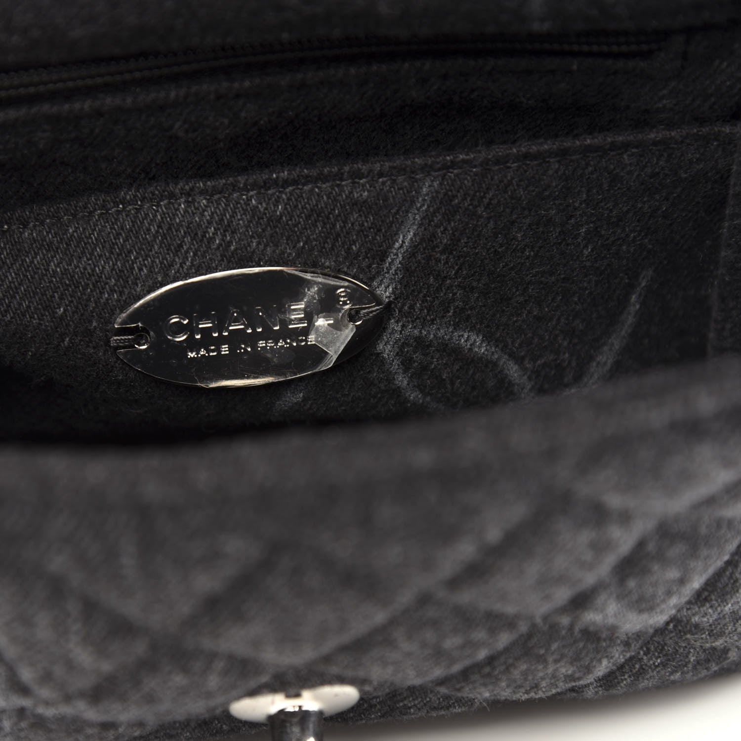 Chanel Denim CC Quilted Mini Square Flap Black 6 of 11