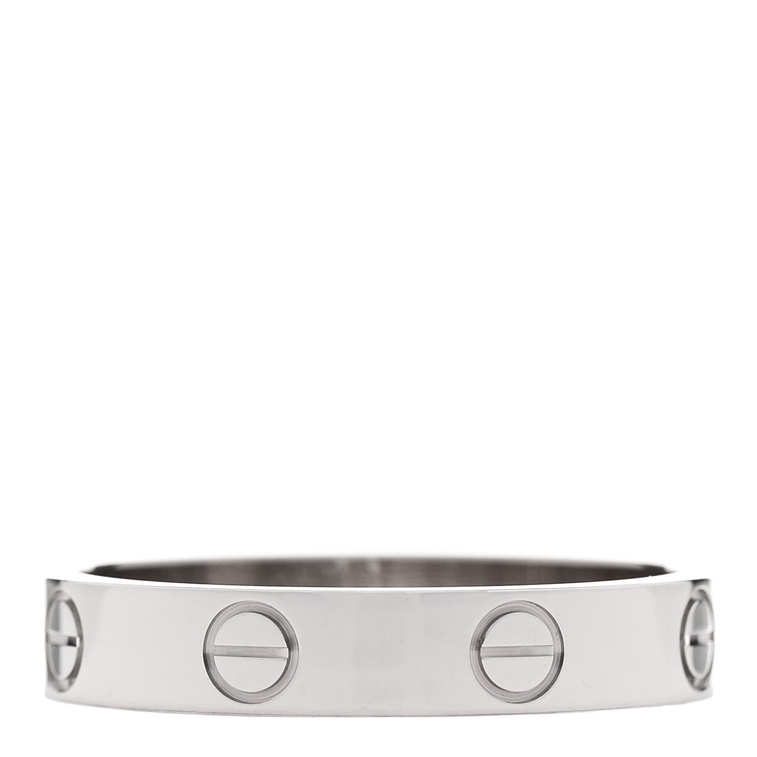 Cartier 18K White Gold 3.5mm LOVE Wedding Band Ring 55 7.25 3 of 4