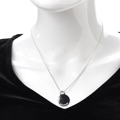 Tiffany Sterling Silver Round Tag Pendant Necklace 2 of 6