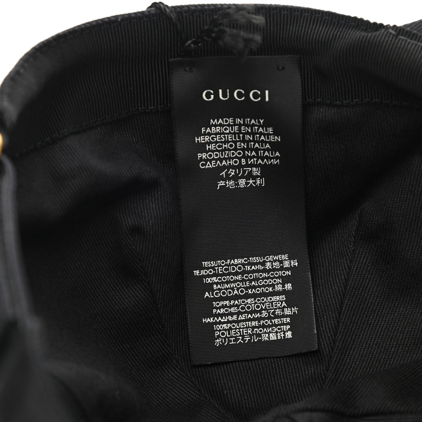 Cotton Loved Gucci Baseball Hat L Black