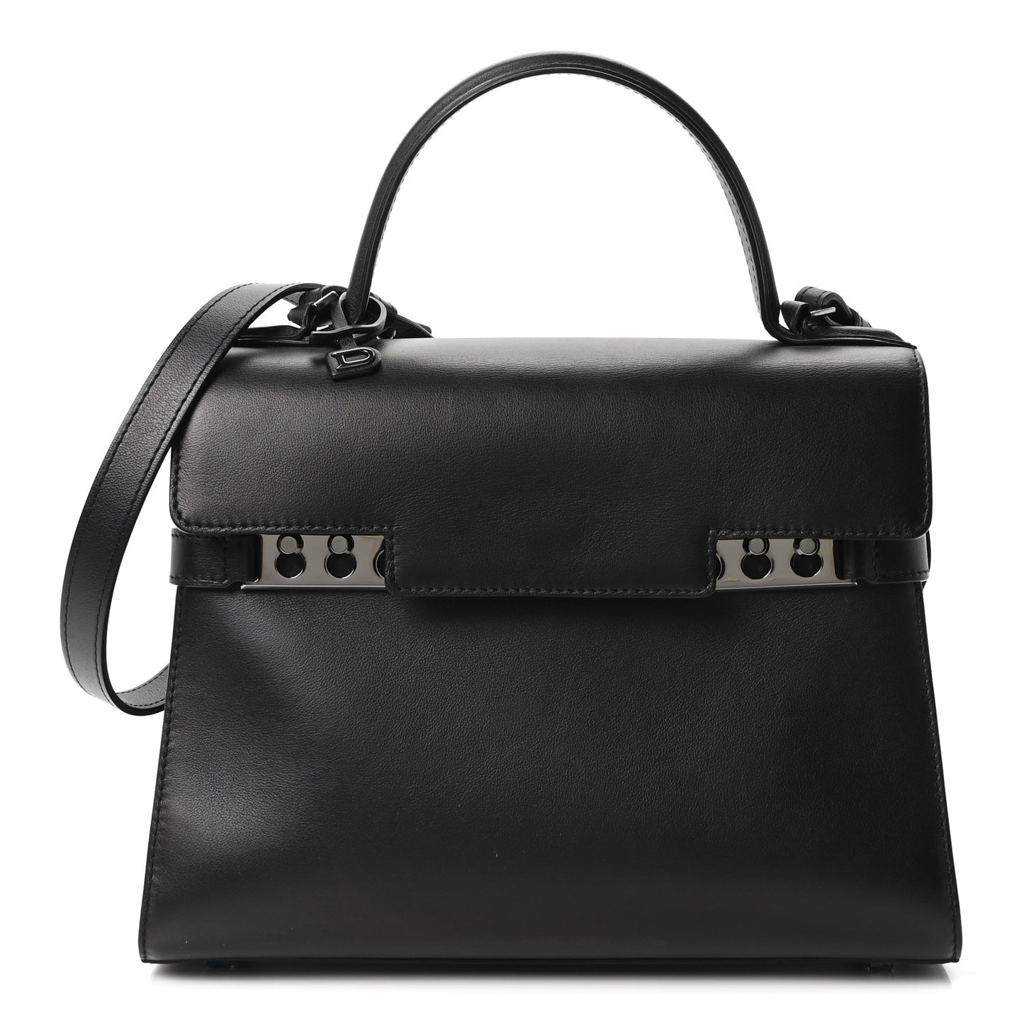 Calfskin MM Tempete Satchel Black