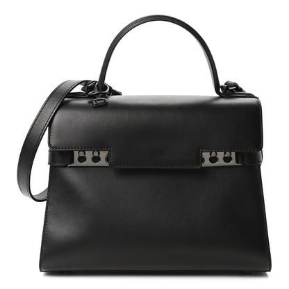Delvaux Calfskin MM Tempete Satchel Black 1 of 11