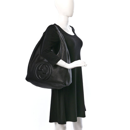 Gucci Pebbled Calfskin Soho Hobo Black 2 of 10