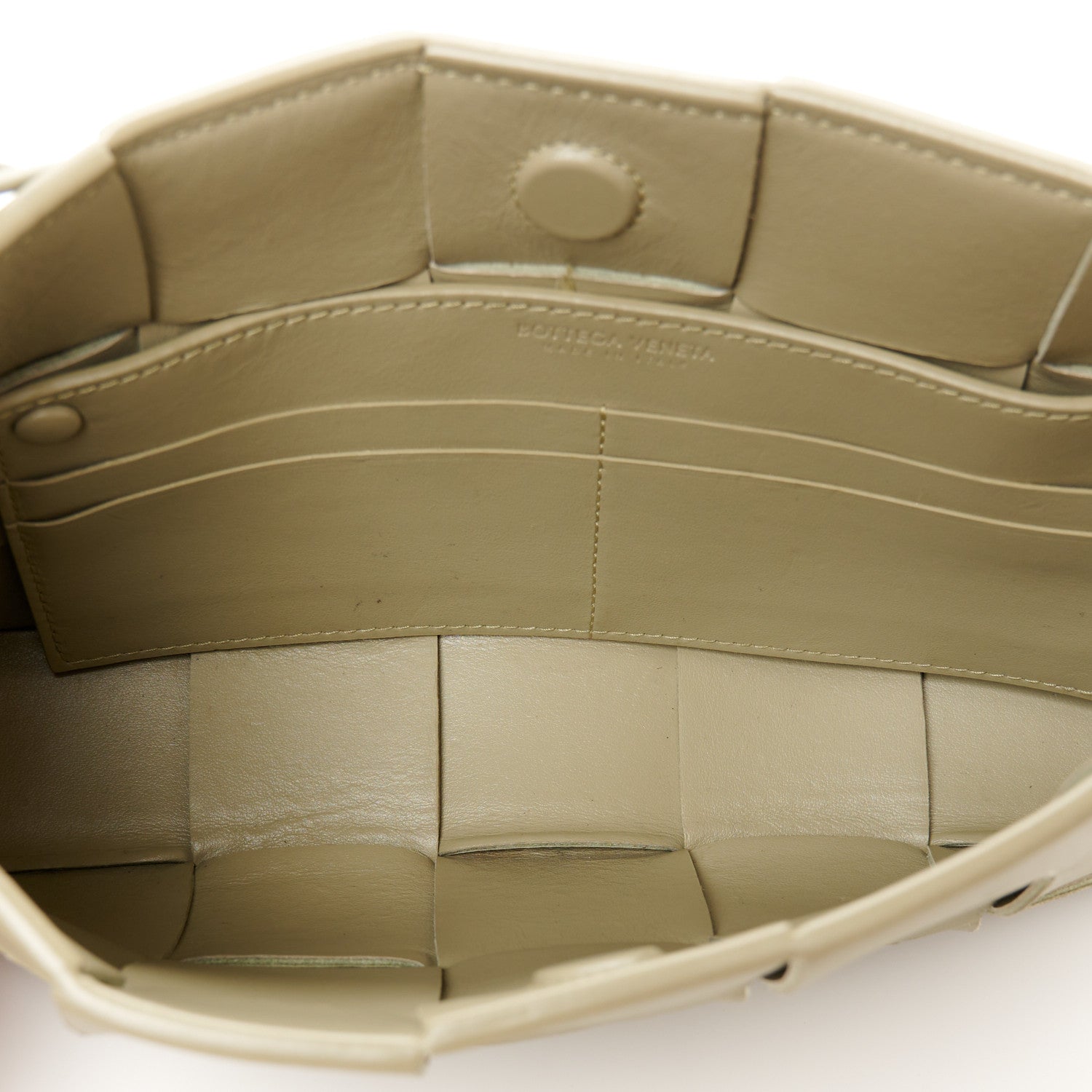 Bottega Veneta Calfskin Maxi Intrecciato Cassette Pouch On Strap Travertine 5 of 11