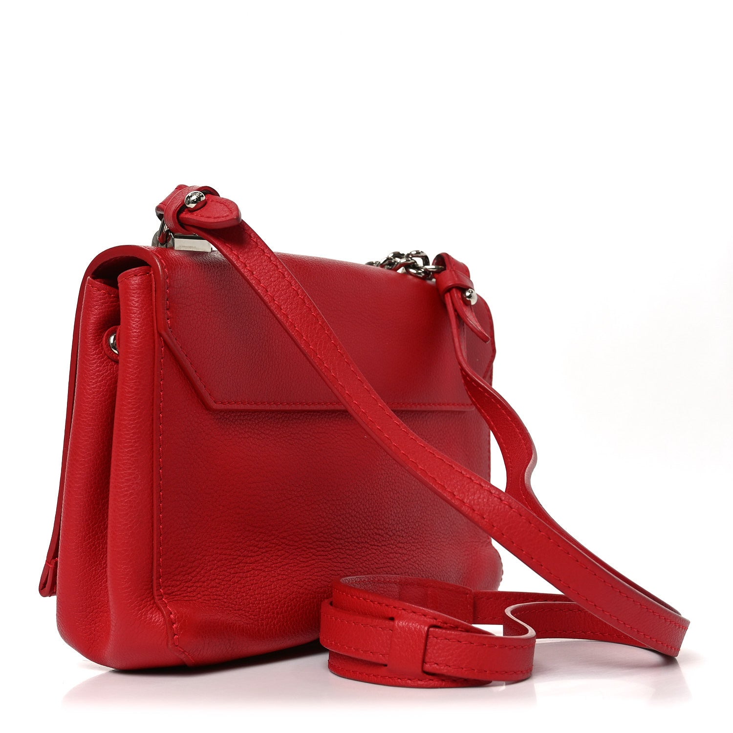 Louis Vuitton Calfskin Lockme II Chain Bag BB Rubis 2 of 9
