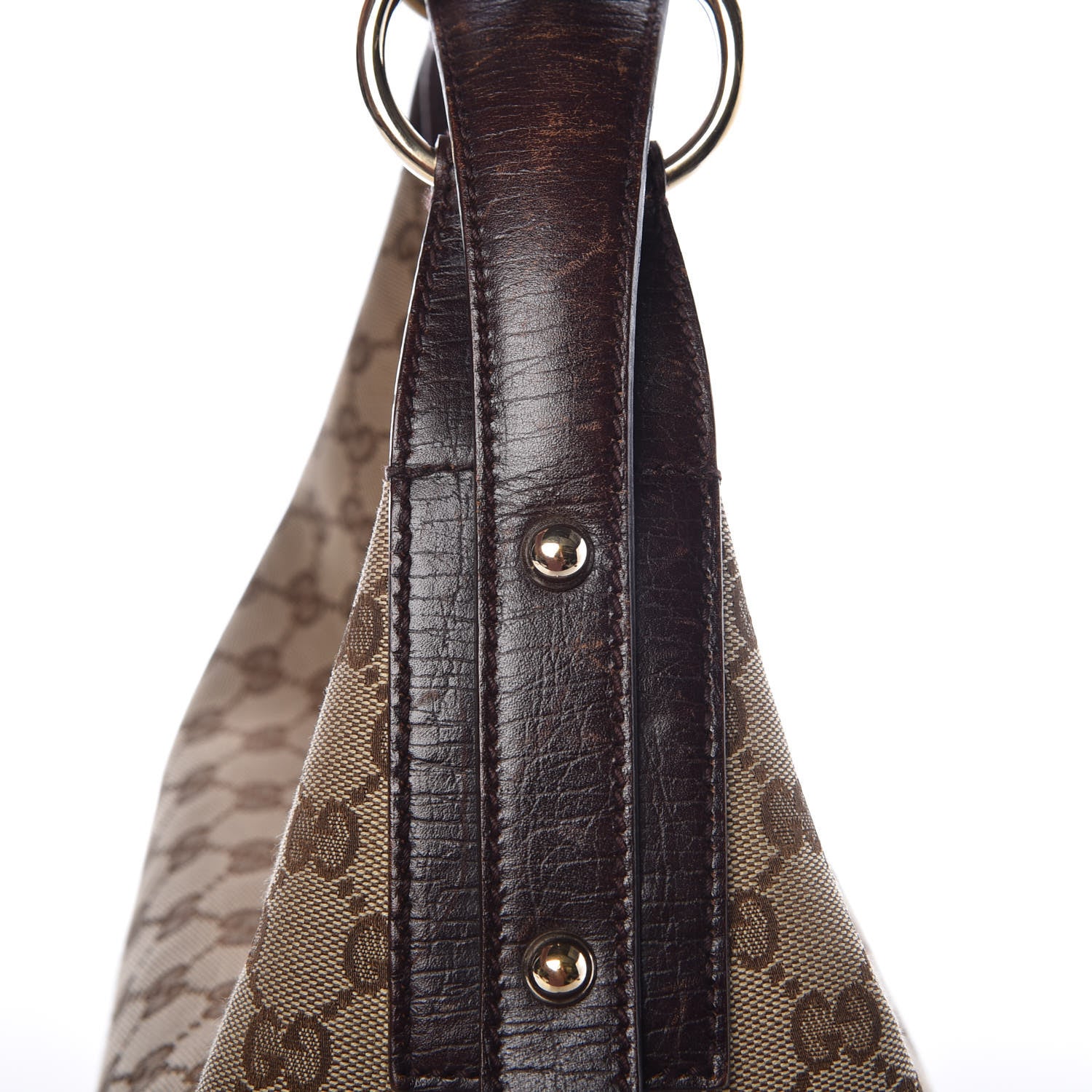 Gucci Monogram Medium Horsebit Chain Hobo Dark Brown 14 of 15