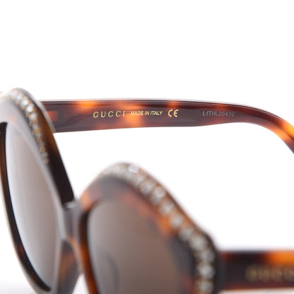 Gucci Crystal Cat Eye GG0118S Sunglasses Havana Brown 5 of 7