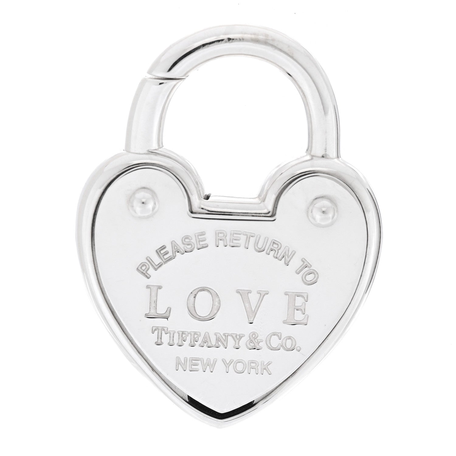 Tiffany Sterling Silver Return to Love Heart Lock Charm 1 of 5