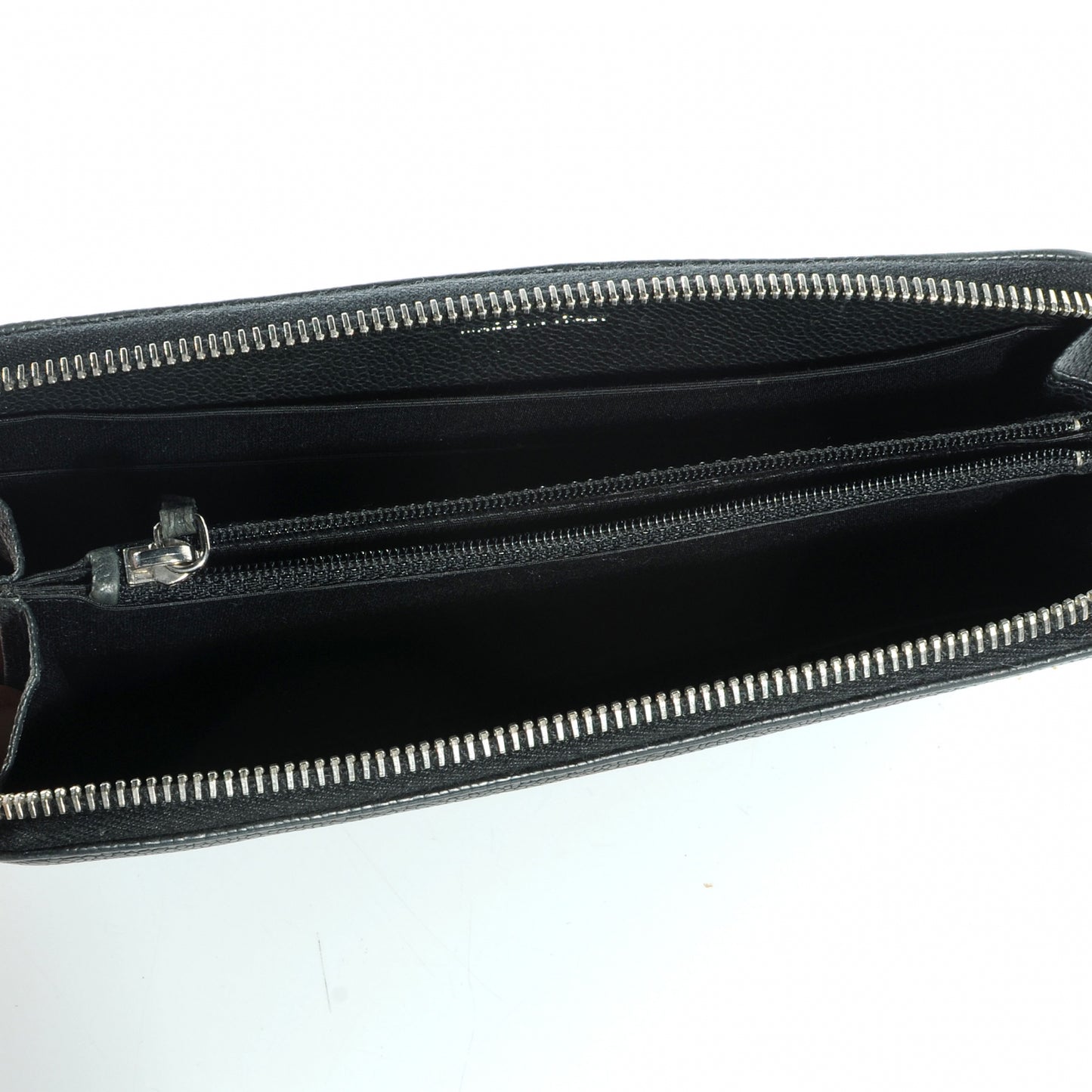 Caviar Zip CC Around Wallet Black