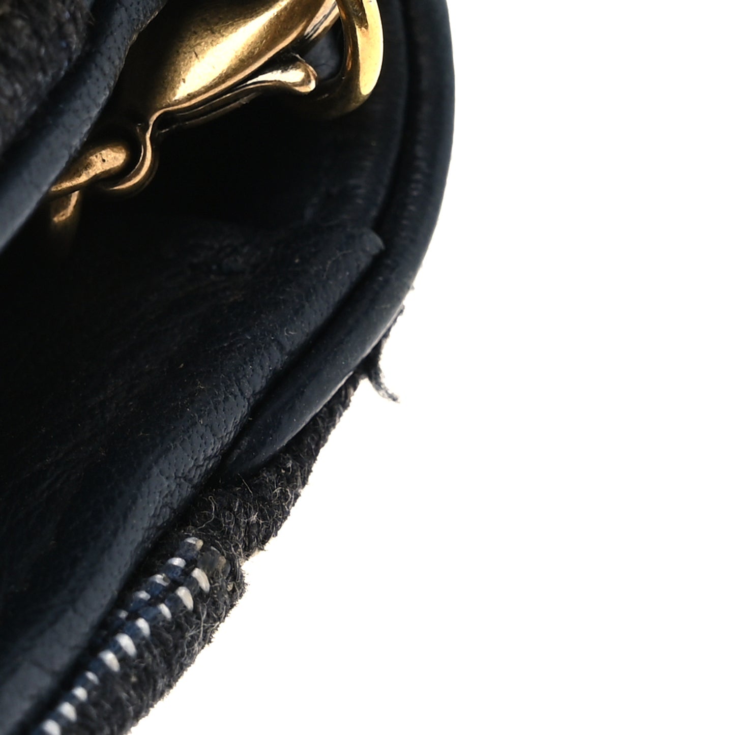 Oblique Saddle Chain Long Wallet Blue
