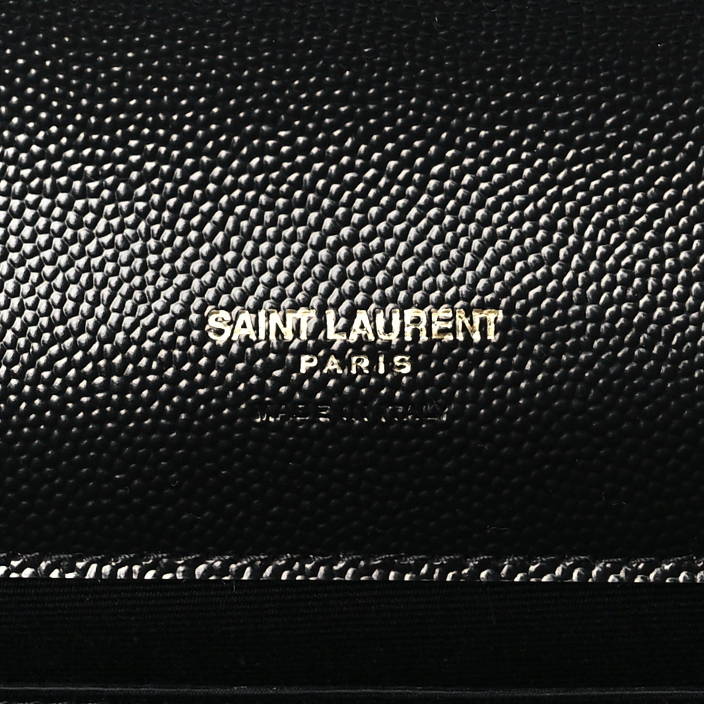 Grain De Poudre Matelasse Chevron Monogram Envelope Clutch Black
