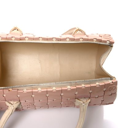 Chanel Lambskin Resin Tile Bowler Pink 5 of 12