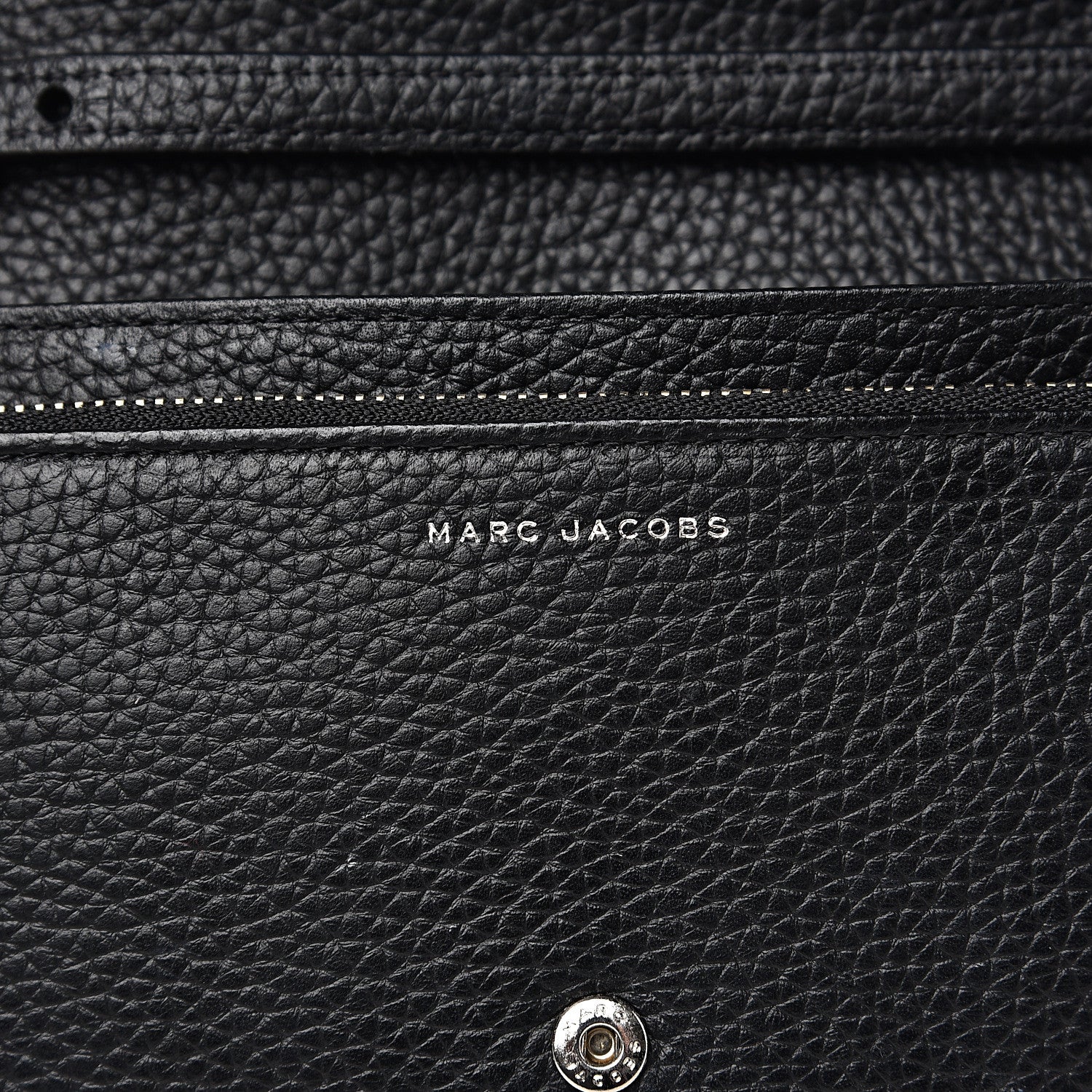 Marc Jacobs Grained Calfskin Embellished Tulip Print Wallet Crossbody Black Multicolor 5 of 12