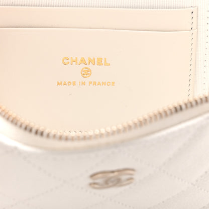 Chanel Caviar Quilted Top Handle Slim Vanity With Chain White 6 of 11