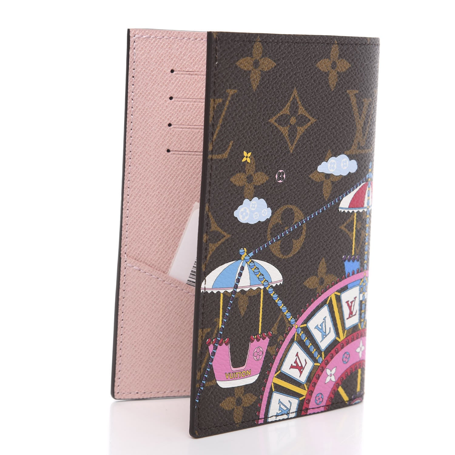Louis Vuitton Monogram 2020 Christmas Animation Big Wheel Passport Cover Rose Ballerine 2 of 6