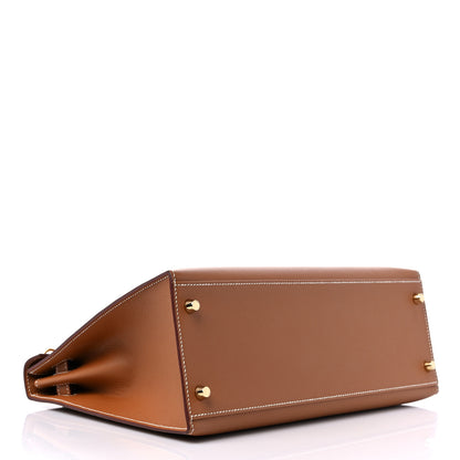 Hermes Epsom Kelly Sellier 32 Gold 4 of 14