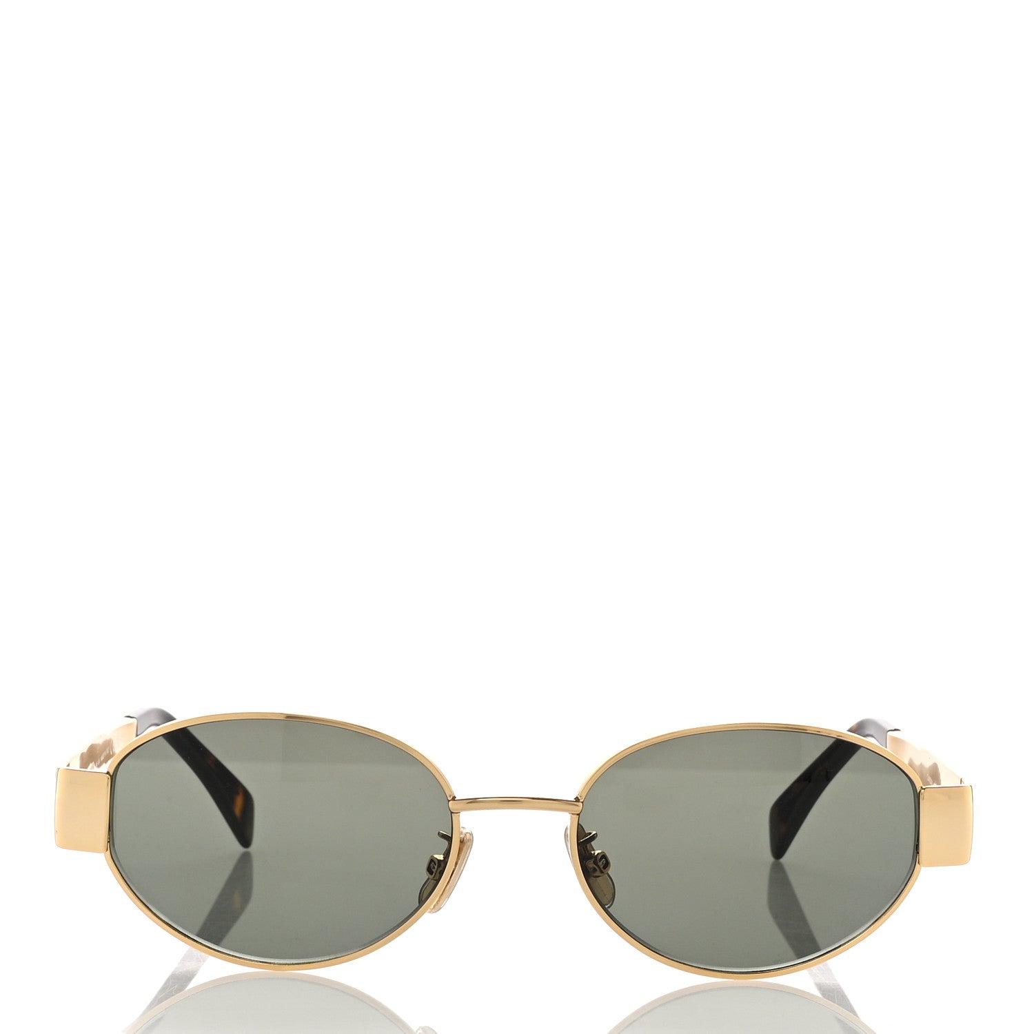 Celine Metal Triomphe 01 Sunglasses CL40235U Gold Green 2 of 7