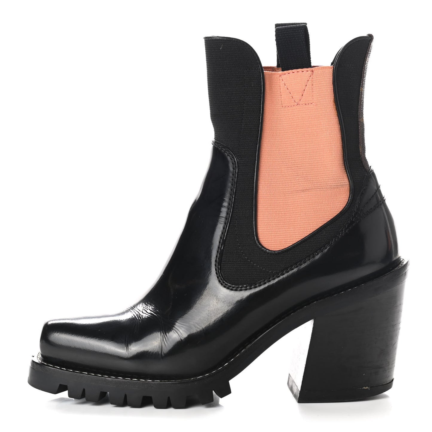 Patent Monogram Limitless Ankle Boots 40 Black