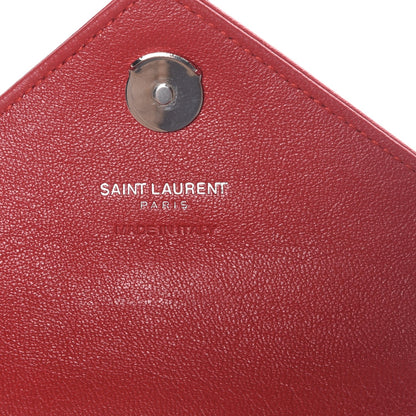 Saint Laurent Sheepskin Matelasse Chevron Monogram Mini College Bag New Red 7 of 7