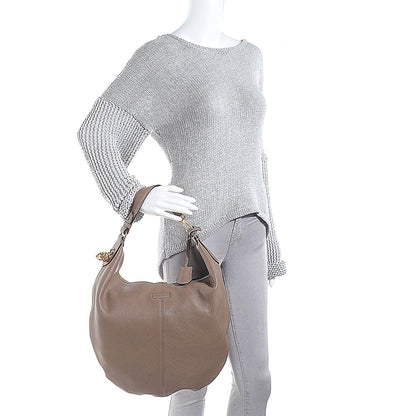 Alexander McQueen Pebbled Calfskin Skull Padlock Hobo Cocco 2 of 8