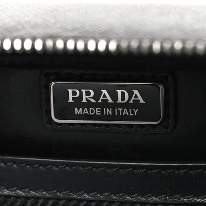 Prada Saffiano Travel Medium Brique Crossbody Bag Black 6 of 9