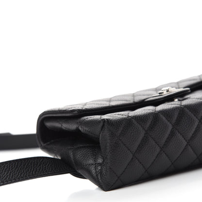 Chanel Grained Calfskin Quilted 2.55 Reissue Flap Belt Bag Clutch Black 6 of 13