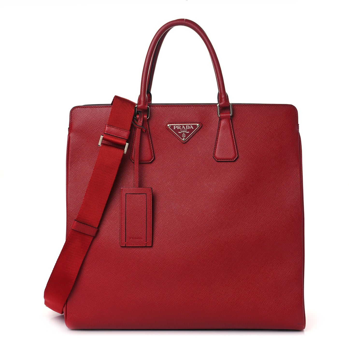 Saffiano Medium Portfolio Tote Fuoco