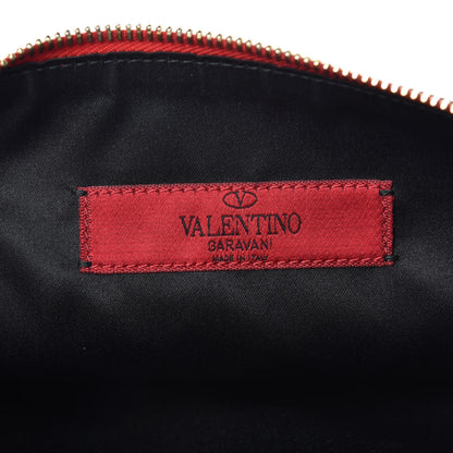 Valentino Garavani Vitello Large Rockstud Zip Pouch Red 7 of 7