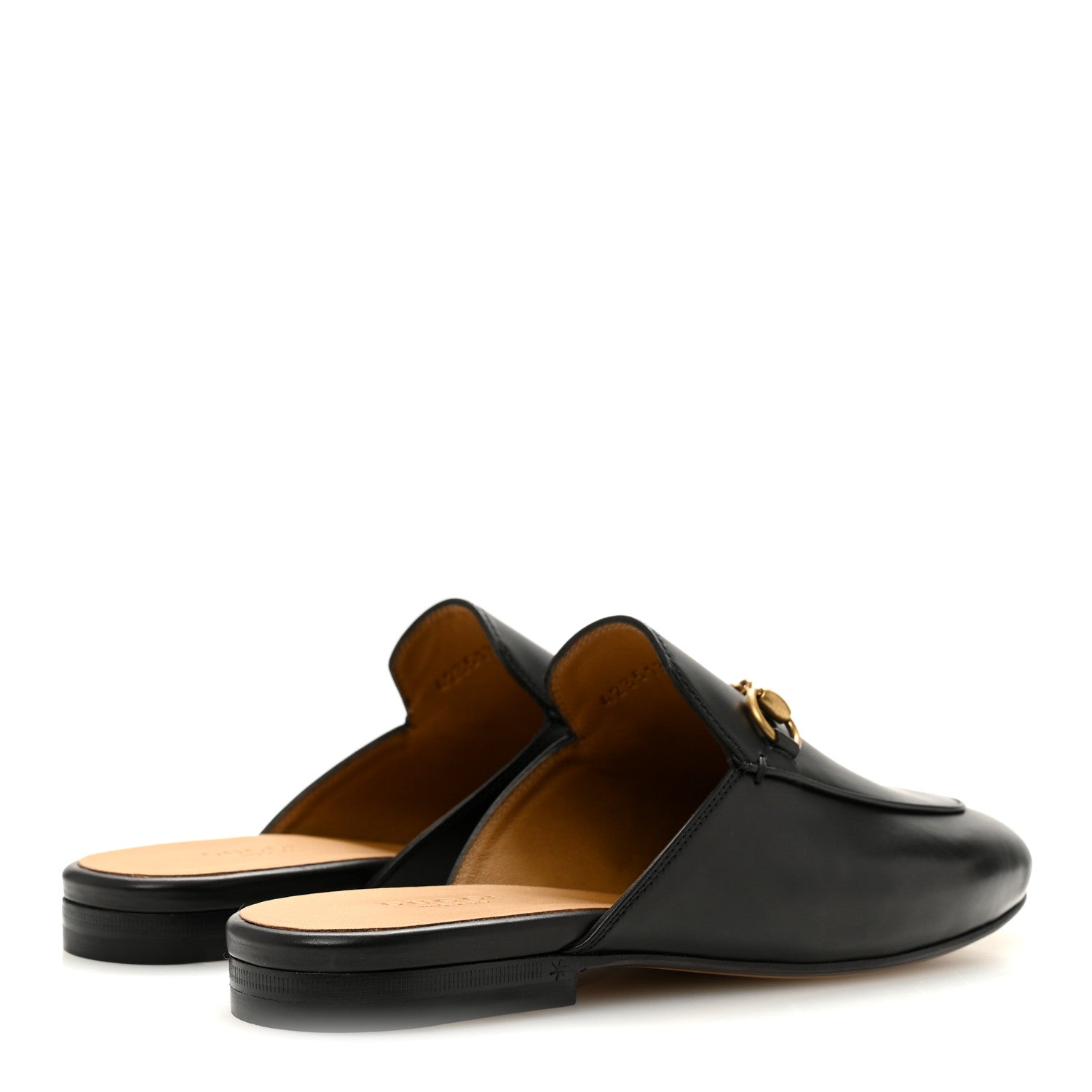 Gucci Calfskin Womens Princetown Slippers 37.5 Black 5 of 10