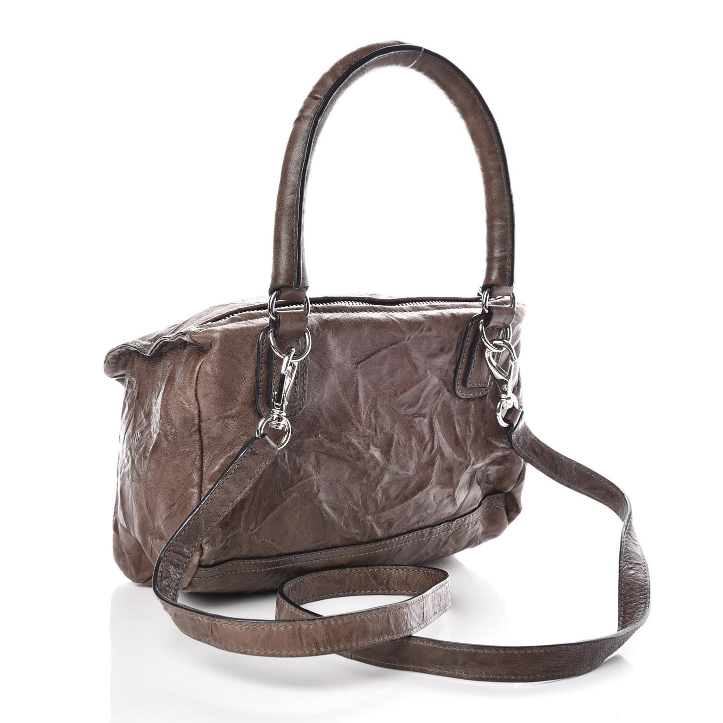 Tumbled Sheepskin Small Pandora Charcoal