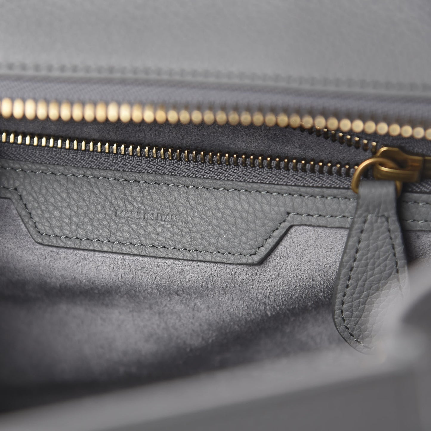 Baby Drummed Calfskin Micro Luggage Kohl