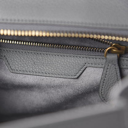 Celine Baby Drummed Calfskin Micro Luggage Kohl 7 of 8