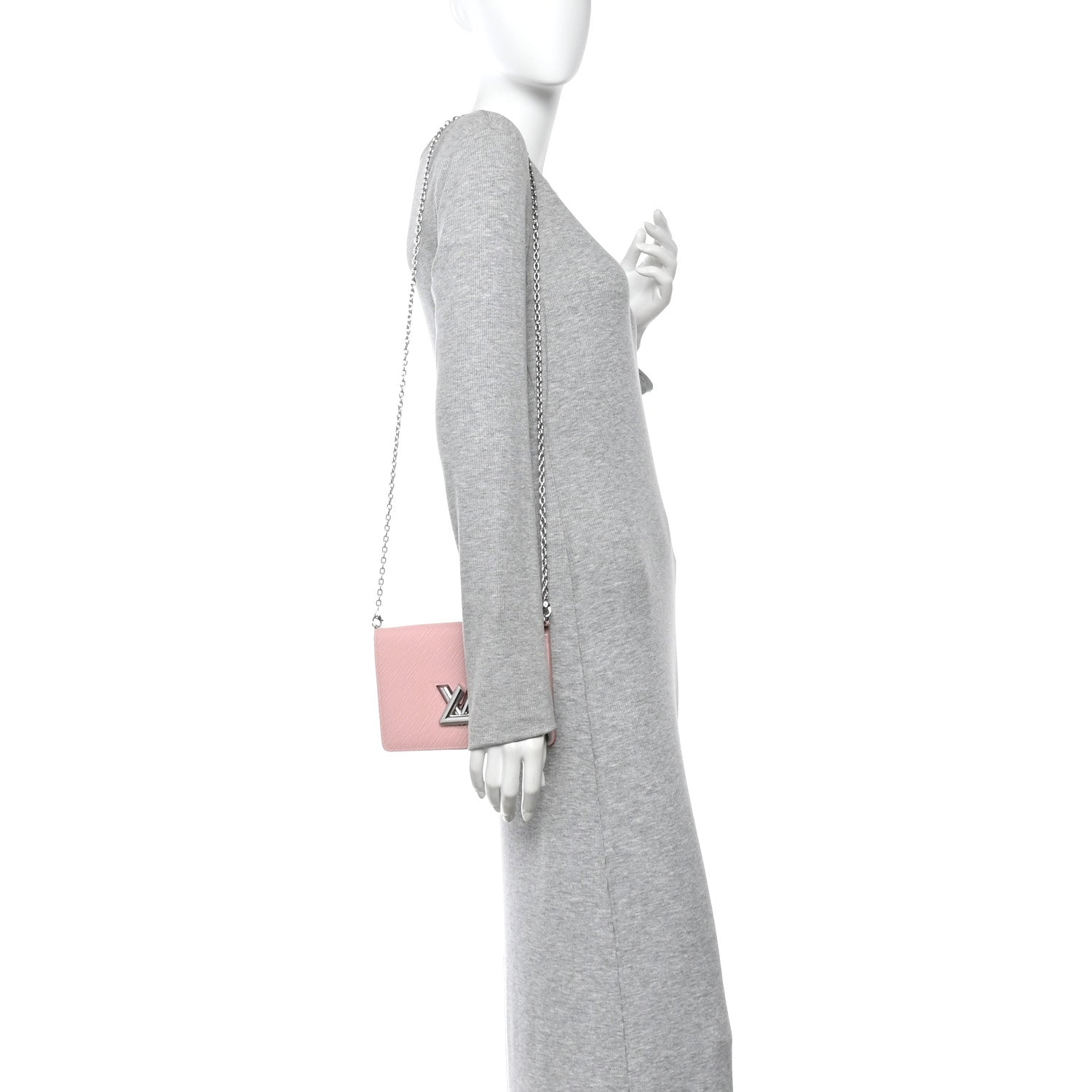 Louis Vuitton Epi Twist Belt Chain Wallet Rose Ballerine 2 of 12