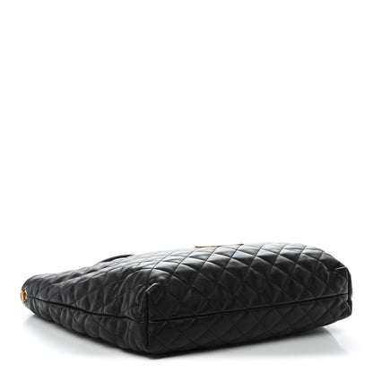 Saint Laurent Lambskin Quilted Maxi Icare Shopping Tote Black 5 of 11