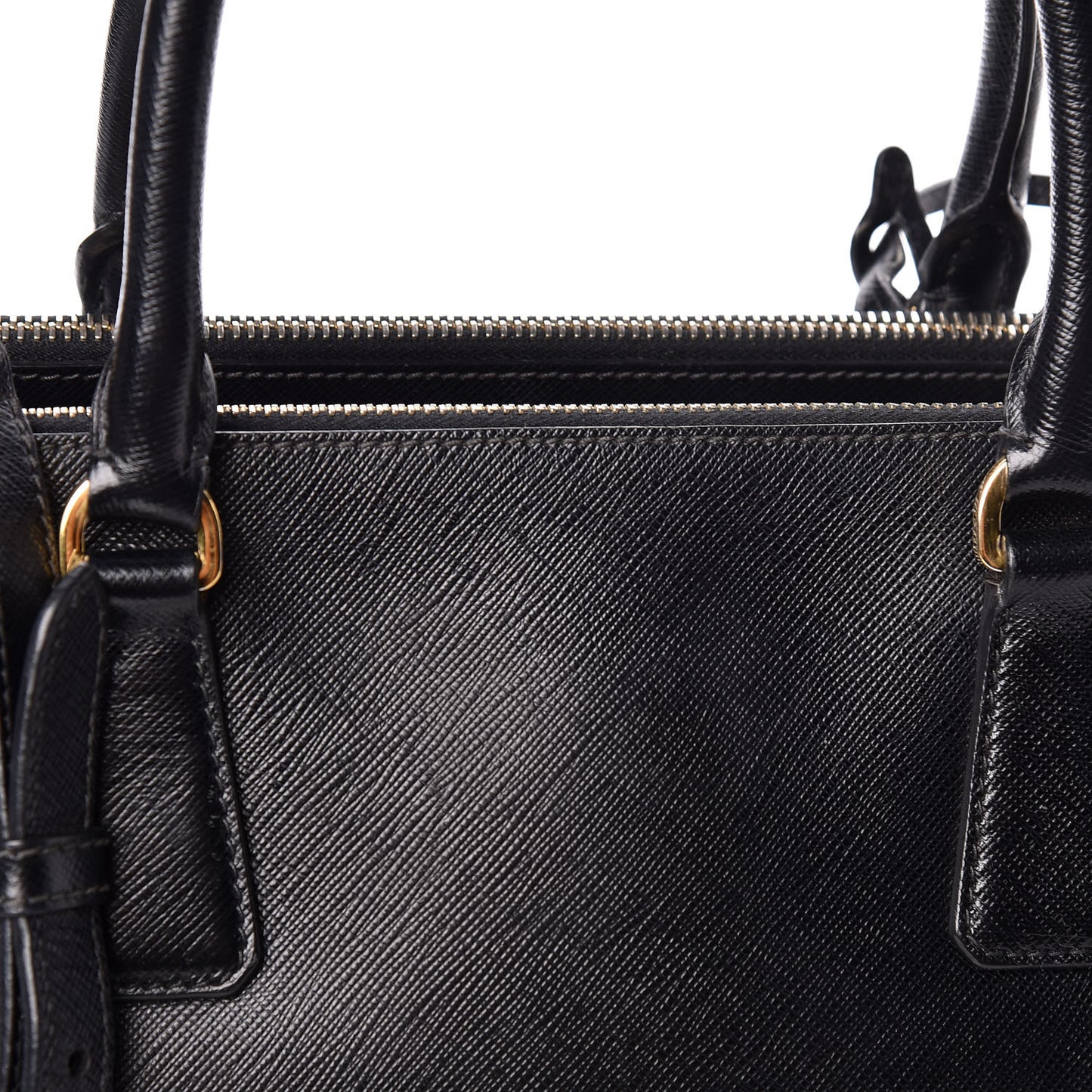 Saffiano Small Galleria Double Zip Tote Black