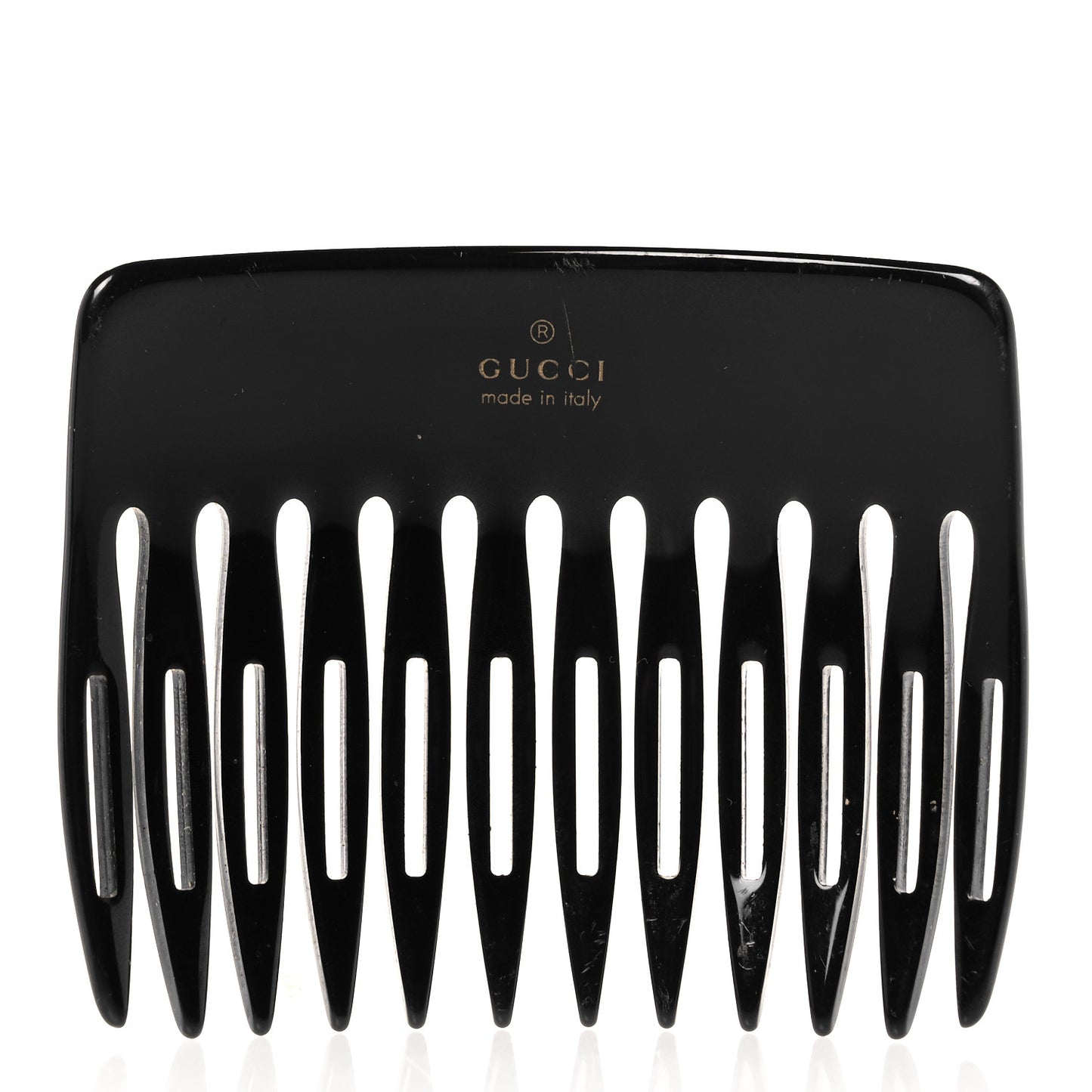 Resin Crystal Hair Comb Black